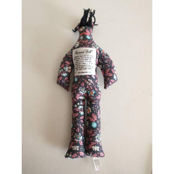 Dammit Doll 14" Stress Reliever Novelty Gift Idea Floral Hippie Retro Fabric - Picture 1 of 9
